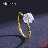 High Quality Luxury Square Cushion Cut CZ Diamond Ring - Rings Universe