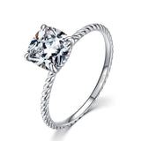 High Quality Luxury Square Cushion Cut CZ Diamond Ring - Rings Universe