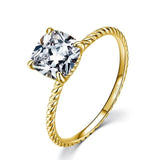 High Quality Luxury Square Cushion Cut CZ Diamond Ring - Rings Universe