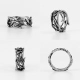 Stainless Steel Victory Olive Branch Bikers Mens Ring - Rings Universe