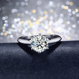 Splendid Solitaire 1ct Lab Diamond Engagement Wedding Ring - Rings Universe