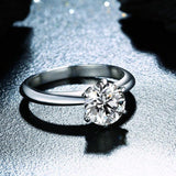 Splendid Solitaire 1ct Lab Diamond Engagement Wedding Ring - Rings Universe