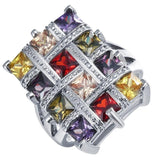 Luxury Multicolor Crystal Zircon Fashion Ring - Rings Universe