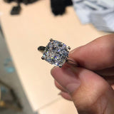 Fashion 3.0 CT Cushion Cut Simulated Diamond Solitaire Ring - ringsuniverse