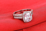 2021 New Silver Cushion Cut Jewelry Ring Sets - ringsuniverse
