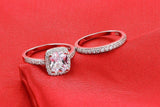 2021 New Silver Cushion Cut Jewelry Ring Sets - ringsuniverse