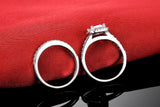 2021 New Silver Cushion Cut Jewelry Ring Sets - ringsuniverse