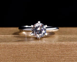 Silver 18K Gold Pt Natural 2.0ct AAA+ CZ Diamond Ring - Rings Universe