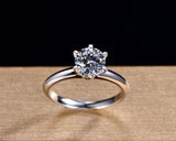 Silver 18K Gold Pt Natural 2.0ct AAA+ CZ Diamond Ring - Rings Universe