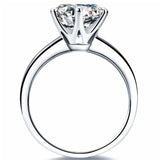 Silver 18K Gold Pt Natural 2.0ct AAA+ CZ Diamond Ring - Rings Universe
