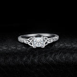 Captivating Celtic Knot Princess CZ Diamonds Ring - Rings Universe
