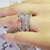 Original Silver AAA CZ Diamonds Eternity Ring