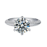 Amazing Solitaire 1ct 2ct 3ct Moissanite Diamond Ring - Rings Universe