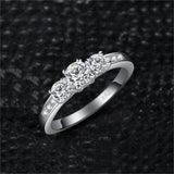 3 Stone AAA+ Quality Cubic Zirconia Diamonds Ring - ringsuniverse
