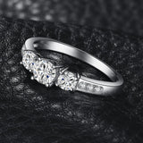 3 Stone AAA+ Quality Cubic Zirconia Diamonds Ring - ringsuniverse