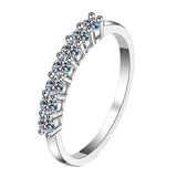 Classy Moissanite Diamond Round cut 7 Stone Eternity Ring - Rings Universe