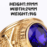 Stainless Steel Men Rings Rhinestone United States Hip Hop Punk Rock for Biker Male Boyfriend Jewelry Creativity Gift Wholesale - ringsuniverse