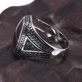 Real Silver Vintage Big Turkish Ring With Agate Stones - ringsuniverse