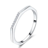 New Design Silver Stylish Stackable AAA+ CZ Diamonds Ring - Rings Universe