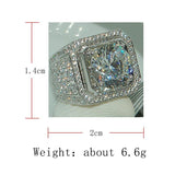 White Zircon Full Crystal Hip Hop Ring - ringsuniverse