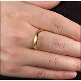 Gold Color Dome Polished Tungsten Carbide Wedding Rings - ringsuniverse