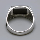 Solid Silver Black Onyx Natural Stone Vintage Ring - ringsuniverse