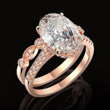 9ct Radiant Cut Lab Diamond Luxury Ring sets - ringsuniverse