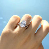 9ct Radiant Cut Lab Diamond Luxury Ring sets - ringsuniverse
