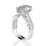 9ct Radiant Cut Lab Diamond Luxury Ring sets - ringsuniverse