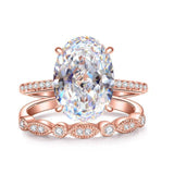 9ct Radiant Cut Lab Diamond Luxury Ring sets - ringsuniverse