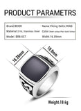 Valknut Signet Odin Symbol Viking Biker Ring - ringsuniverse