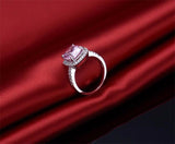 Charming Silver AAA+ CZ Diamonds Pink CZ Wedding, Engagement Ring - ringsuniverse