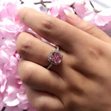 Charming Silver AAA+ CZ Diamonds Pink CZ Wedding, Engagement Ring - ringsuniverse