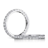 Simple Geometric Stackable Simulated Diamond Engagement Ring - ringsuniverse