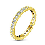 Simple Geometric Stackable Simulated Diamond Engagement Ring - ringsuniverse