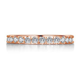 Simple Geometric Stackable Simulated Diamond Engagement Ring - ringsuniverse