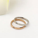 Fashion Superfine Crystal Titanium Steel Ring - Rings Universe