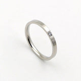 Fashion Superfine Crystal Titanium Steel Ring - Rings Universe