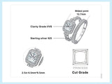 Princess Vintage Silver AAA+ CZ Diamonds Ring Set - ringsuniverse