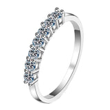 Classy Moissanite Diamond Round cut 7 Stone Eternity Ring - Rings Universe