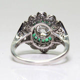 Hollow Retro Flower Shape Zircon Jewelry Ring - Rings Universe
