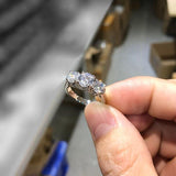 Luxury Round Cut Shiny SONA Diamond 1 Ct. Center Stone Ring - Rings Universe