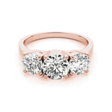 Luxury Round Cut Shiny SONA Diamond 1 Ct. Center Stone Ring - Rings Universe