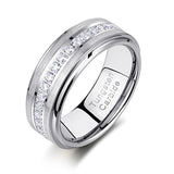 Tungsten Carbide AAA+ CZ Diamonds Ring - Rings Universe