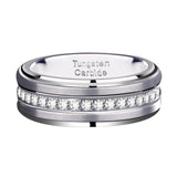 Tungsten Carbide AAA+ CZ Diamonds Ring - Rings Universe
