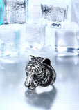 Domineering Tiger Head Unique Animal Biker Ring - ringsuniverse