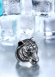 Domineering Tiger Head Unique Animal Biker Ring - ringsuniverse