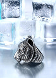 Domineering Tiger Head Unique Animal Biker Ring - ringsuniverse