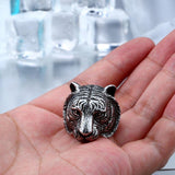 Domineering Tiger Head Unique Animal Biker Ring - ringsuniverse