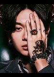 Punk Rock Claw Zircon Stone Evil Eyeball Skull Ring - Rings Universe